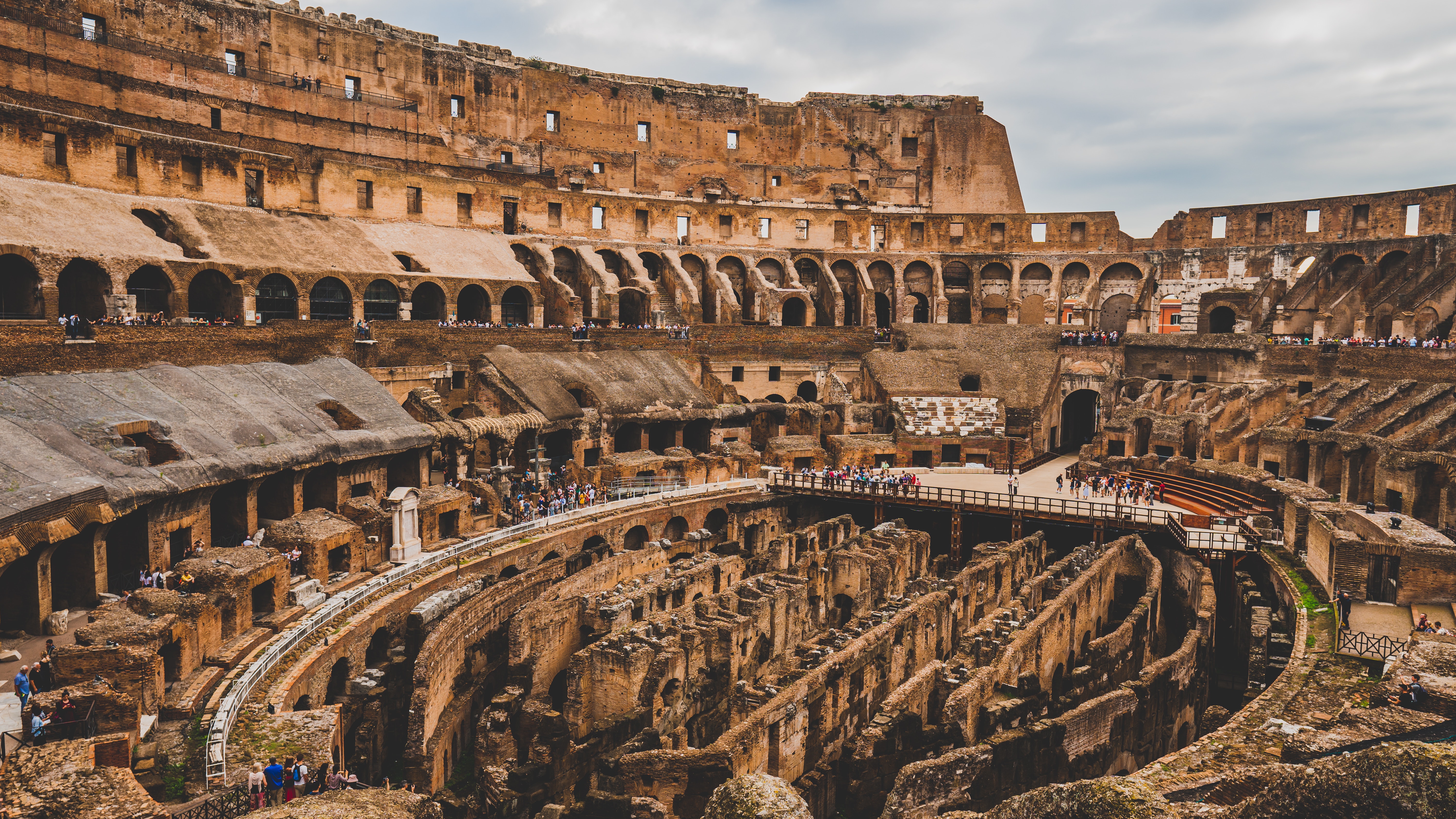 The inside of the Colosseum